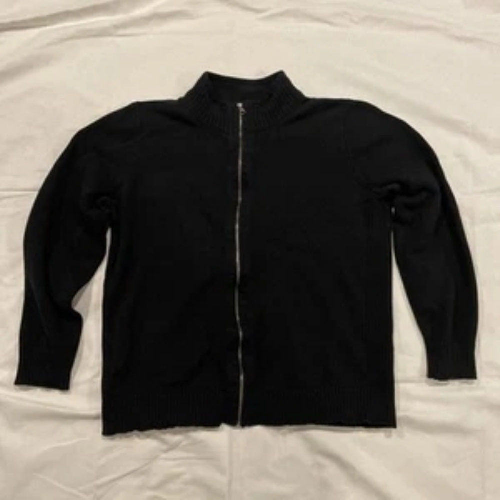 Dockers Men's Black Zip-Up Sweater